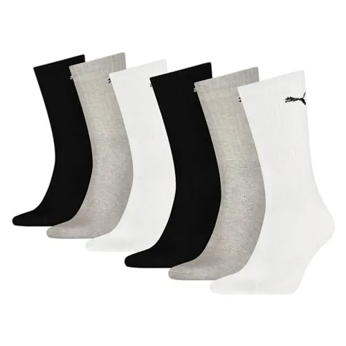 PUMA PUMA UNISEX CREW SOCK 6P ECO Unisex Yetişkin Çorap grey combo 43/46