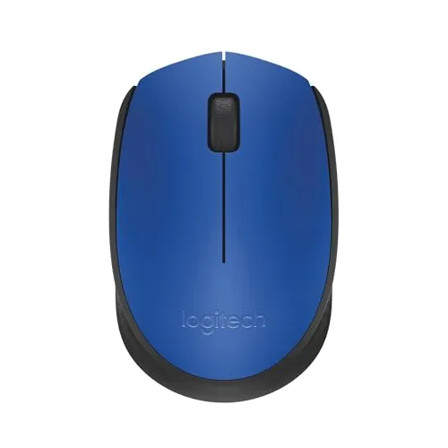 Logitech M171 Kablosuz Mouse, PC, Mac, Dizüstü Bilgisayar için, 2,4 GHz, USB Mini Alıcılı, Optik İzleme, 12 Aylık Pil Ömrü, Sağ ve Sol Elle Kullanıma Uygun, Mavi