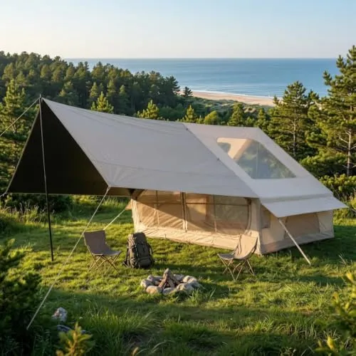 Pikas Rovos Şişme Kamp Çadırı 6 Kişilik | Büyük Boy Aile Çadırı | Hızlı Kurulum Hava Direkli | Kamp, Glamping, Festival ve Outdoor Kullanımı - Camping