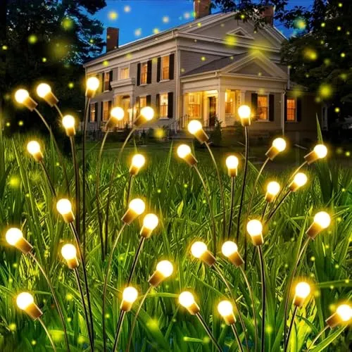 Robeve 2'li Paket 6'lı Ateş Böceği Bahçe Aydınlatması Solar Güneş Enerjisi Bahçe Aydınlatması Güneş Enerjili Aydınlatma Gün Işığı Aydınlatma Led Işık Su Geçirmez Işık