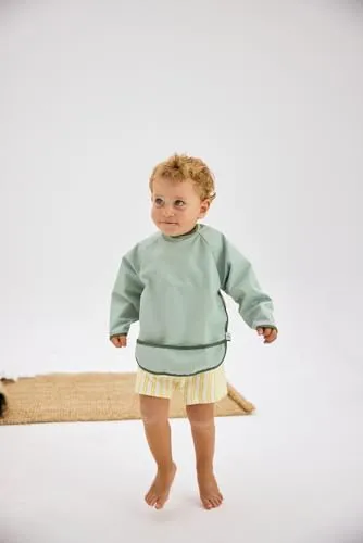 Miniboni Oyun & Mama Önlüğü Uzun Kollu Mint Yeşili