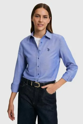 U.S. Polo Assn. Kadın Saks Gömlek Basic 50324791-VR045