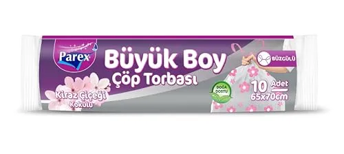 Parex Kokulu Büzgülü Büyük Boy Çöp Poşeti 10lu