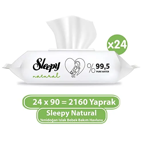 Sleepy Natural Yenidoğan Islak Bebek Bakım Havlusu 24X90 Adet