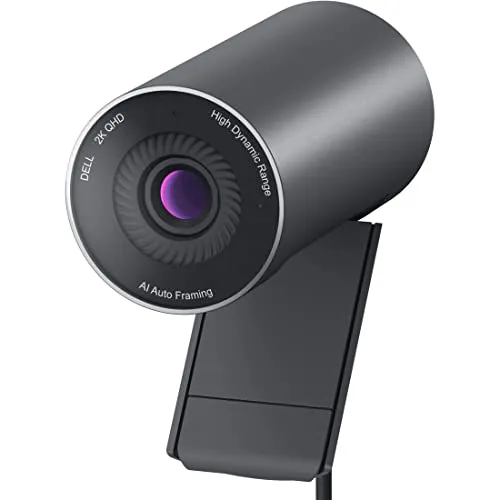 Dell Pro Webcam – WB5023 – 2K QHD – 722-BBBU 2560x1440, 24/30fps, Sony STARVIS sensör, DOL-HDR, AI otomatik çerçeveleme, gürültü önleyici mikrofon, 78° geniş açı, USB-A bağlantı, mahremiyet kapağı