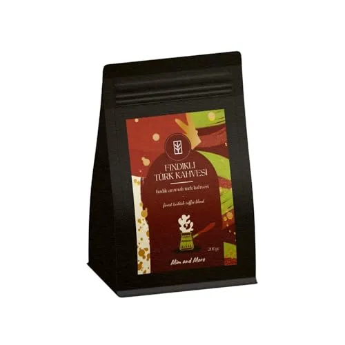 Mim and More Hazelnut Turkish Coffee, Fındık Aromalı Türk Kahvesi, 200 Gr
