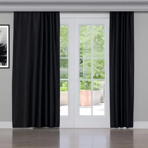Gauze Fabric Design Blackout Siyah Karartma Özellikli Fon Perde 150 x 200