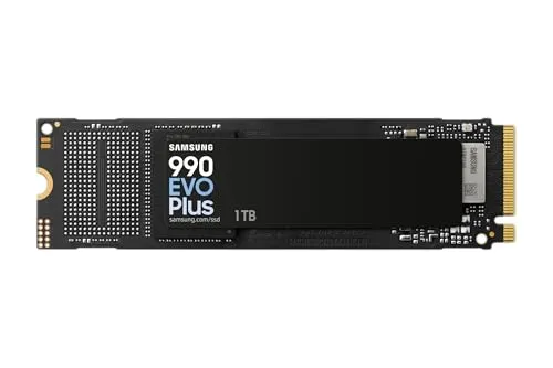 Samsung Dahili SSD 990 Evo Plus NVMe M.2 PCIe 4.0 x 4/5.0x2, 1 TB, 7150MB/s'ye kadar Okuma Hızı, Akıllı Turbo Write 2.0, Oyun ve Çalışma için Mükemmel, MZ-V9S1T0BW