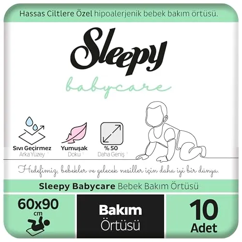 Sleepy Babycare Bebek Bakım Örtüsü 10 Adet