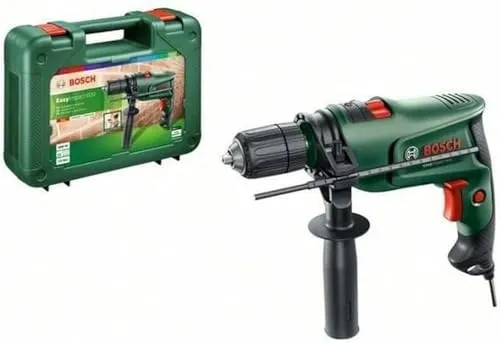 Bosch Darbeli Matkap EasyImpact 600, 600 W, Takım Çantası Dahil, Elektronik Hız Kontrolü, Ergonomik, 1.7 Kg, Yeşil