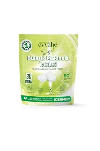 Evvahe Doğal Bitkisel, Bulaşık, Makinesi, Tableti, (30, Tablet)