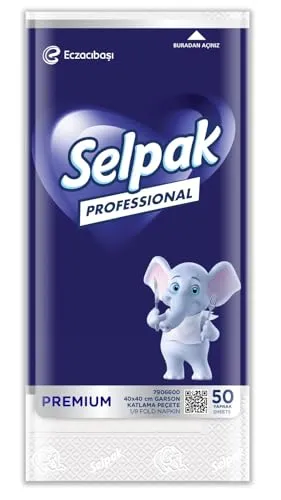 Selpak Professional Garkat Peçete, 40x40, Beyaz