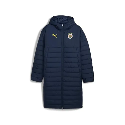 Puma Fenerbahçe Bench Erkek Mont, L, Fenerbahçe Bench, Lacivert, mens