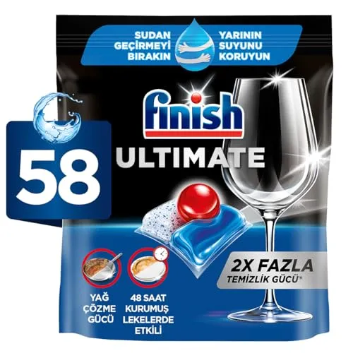 Finish Ultimate 58 Kapsül Bulaşık Makinesi Deterjanı Tableti (1 x 58 Kapsül)
