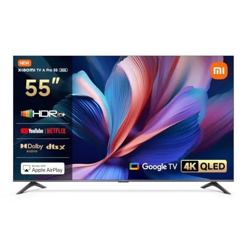 Xiaomi TV A Pro 55 2026 55 İnç 139 cm 4K UHD QLED Google TV Dolby Vision HDR Smart TV Siyah