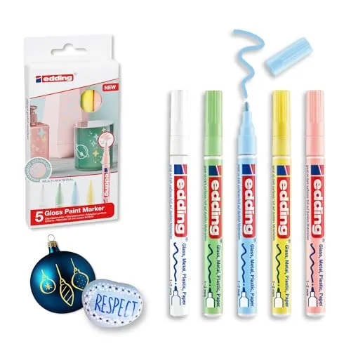 edding 751 hobi sanat kalemi 5'li set pastel karışık