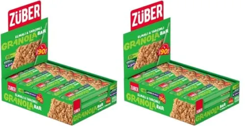 Züber Granola Bar Elmalı Tarçınlı 25G X15 Adet (2 paketi)