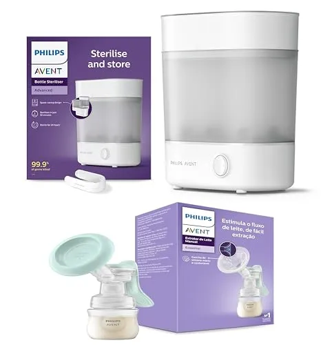 Philips Avent Biberon Sterilizatörü, 10 Dakikada Otomatik Sterilizasyon, 6 Biberon Kapasiteli, Ayarlanabilir Boyut, Koku Önleyici Tepsi, Kolay Temizlik, SCF291/00