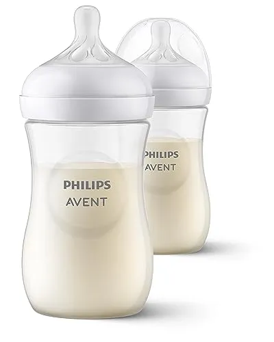 Philips Avent Doğal Tepkili Biberon 2’li Set, 260 ml, 3-6m, Akıtmaz Emzik, Kolik ve Gaz Önleyici, BPA İçermez, SCY903/02