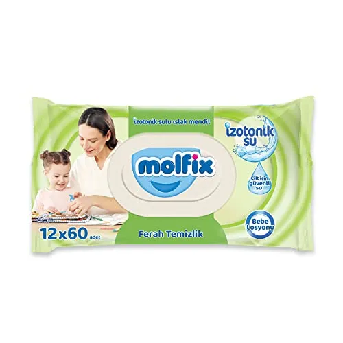 Molfix İzotonik Sulu Islak Mendil Ferah Temizlik 720 Adet