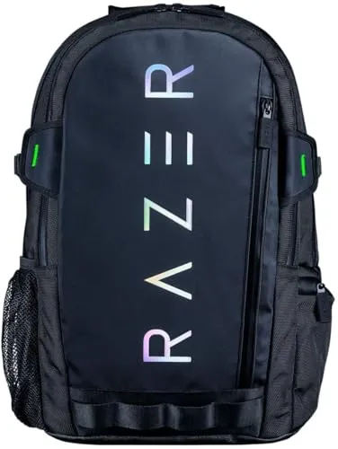 Razer Rogue V3 Sırt Çantası (15,6") - Kompakt seyahat çantası (15 inç'e kadar dizüstü bilgisayar bölmesi, aşınmaya dayanıklı, polyester dış kılıf) siyah/krom