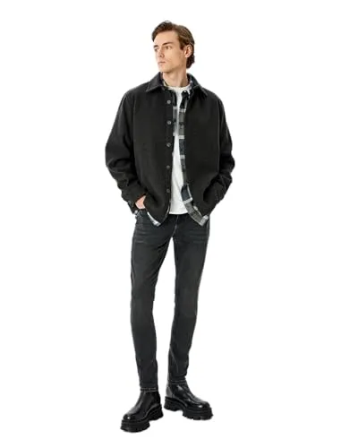 Koton Erkek Slim Fit Kot Pantolon Brad Jean, Siyah (999), 29W / 30L