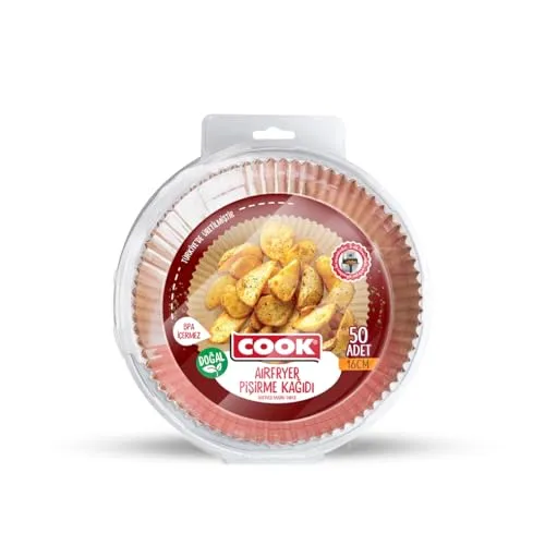 Cook Airfryer Pişirme Kağıdı, Standart Boy, 16 cm, 50 Adet