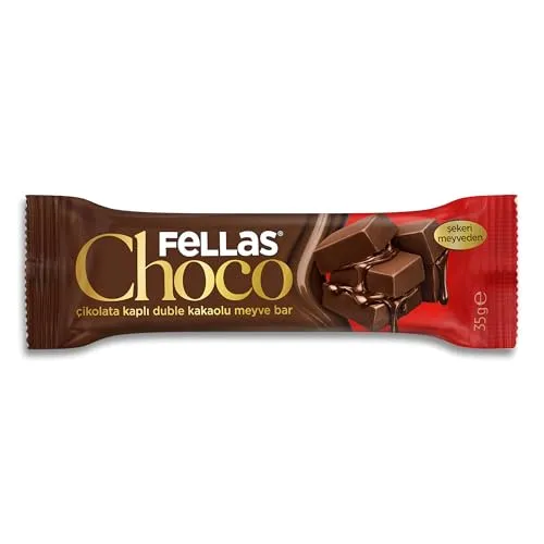 Fellas Çikolata Kaplı Meyve Bar Duble Kakaolu (35 g) x 12 Adet
