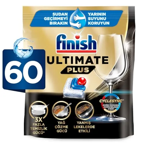 Finish Ultimate Plus 60 Kapsül Bulaşık Makinesi Deterjanı Tableti (1 x 60 Kapsül)