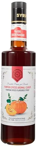 Nish Bal Kabağı (Pumpkin Spices) Aromalı Şurup 700 ML - Cam Şişe
