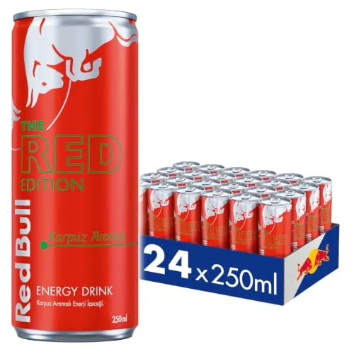 Red Bull Enerji İçeceği, Karpuz, 250 ml (24'lü Paket, 24x250 ml)