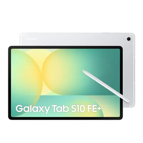 Samsung Galaxy Tab S10 FE+, Wi-Fi Android Tablet, 8GB RAM, 128GB Depolama, 13.1 İnç, 90Hz Ekran, S Pen Dahil, IP68, 10090mAh Batarya, Gümüş (Samsung Türkiye Garantili)